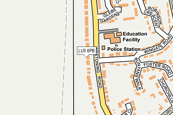 LU5 6PB map - OS OpenMap – Local (Ordnance Survey)