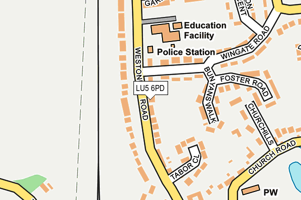 LU5 6PD map - OS OpenMap – Local (Ordnance Survey)