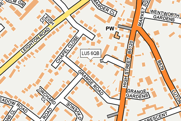LU5 6QB map - OS OpenMap – Local (Ordnance Survey)