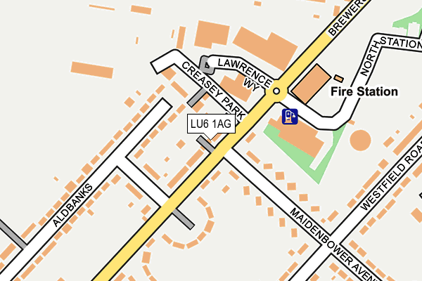 LU6 1AG map - OS OpenMap – Local (Ordnance Survey)
