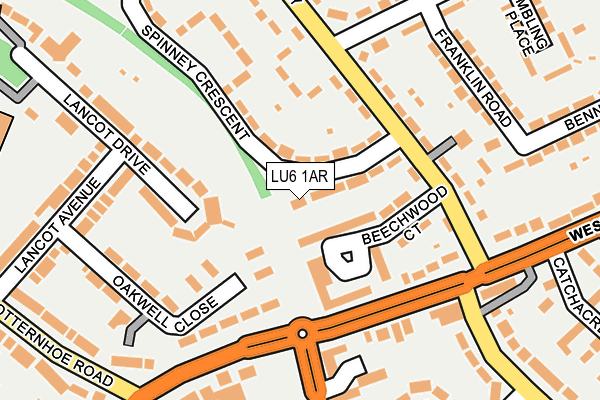 LU6 1AR map - OS OpenMap – Local (Ordnance Survey)
