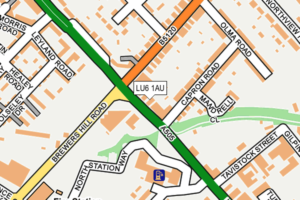 LU6 1AU map - OS OpenMap – Local (Ordnance Survey)