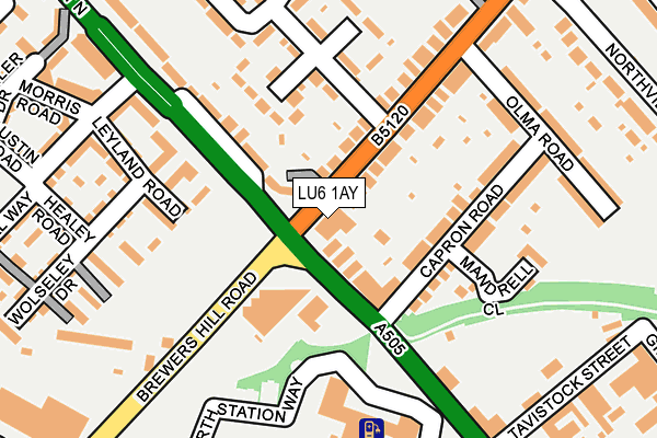 LU6 1AY map - OS OpenMap – Local (Ordnance Survey)