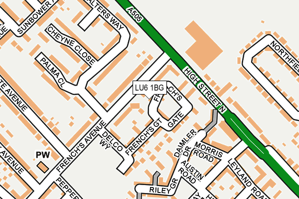 LU6 1BG map - OS OpenMap – Local (Ordnance Survey)