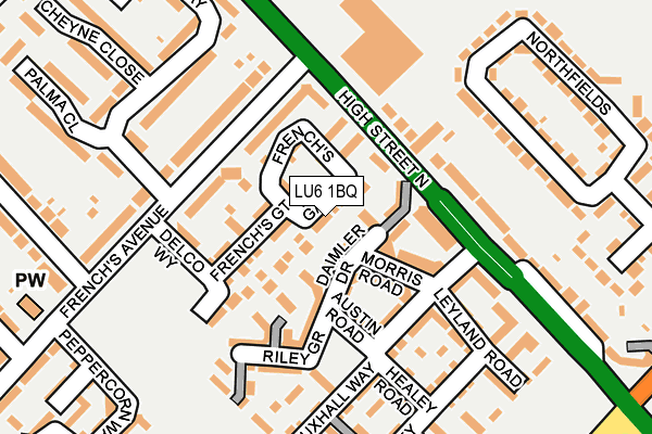 LU6 1BQ map - OS OpenMap – Local (Ordnance Survey)