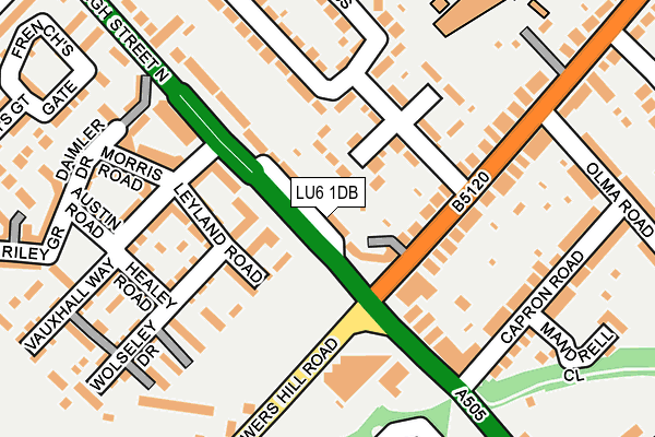 LU6 1DB map - OS OpenMap – Local (Ordnance Survey)