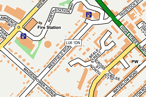 LU6 1DN map - OS OpenMap – Local (Ordnance Survey)