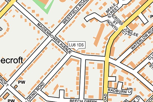 LU6 1DS map - OS OpenMap – Local (Ordnance Survey)