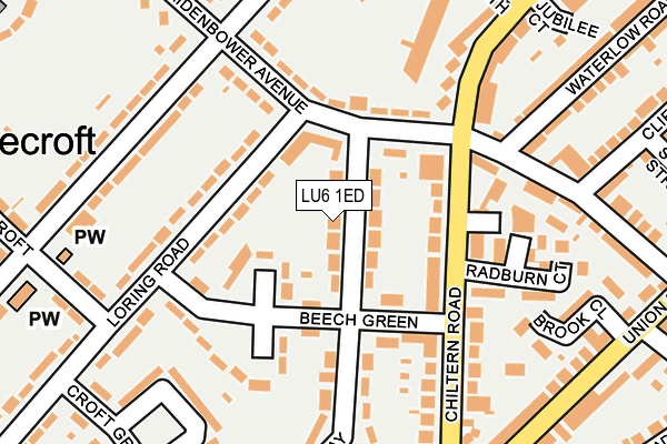 LU6 1ED map - OS OpenMap – Local (Ordnance Survey)
