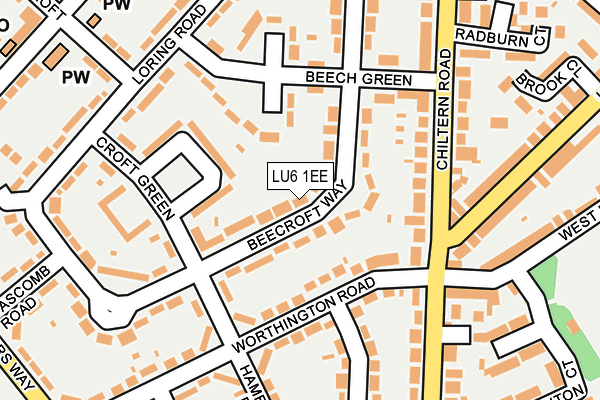 LU6 1EE map - OS OpenMap – Local (Ordnance Survey)