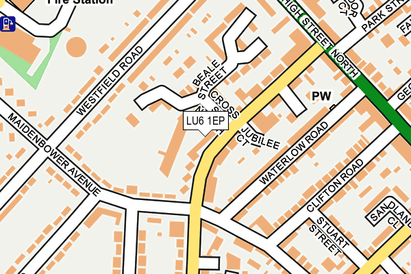 LU6 1EP map - OS OpenMap – Local (Ordnance Survey)