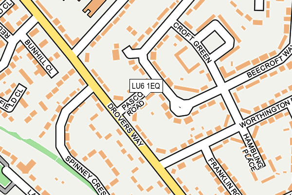 LU6 1EQ map - OS OpenMap – Local (Ordnance Survey)