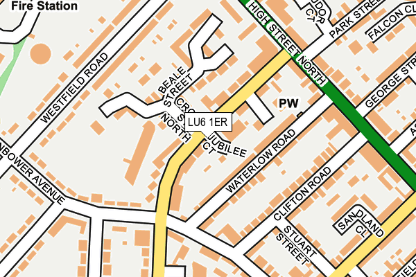 LU6 1ER map - OS OpenMap – Local (Ordnance Survey)