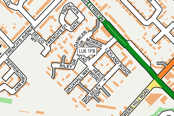 LU6 1FB map - OS OpenMap – Local (Ordnance Survey)