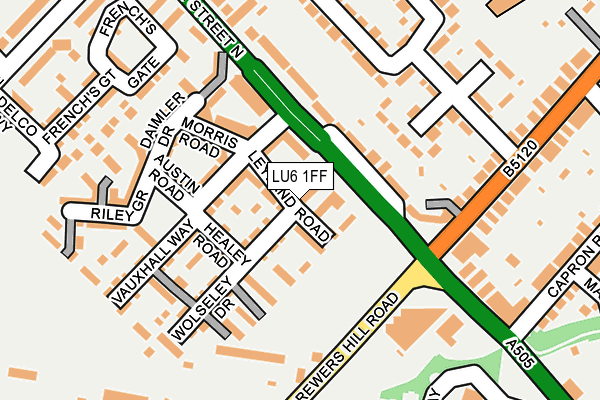 LU6 1FF map - OS OpenMap – Local (Ordnance Survey)