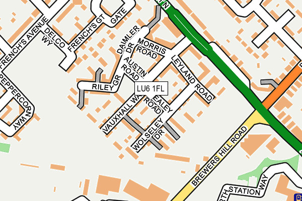LU6 1FL map - OS OpenMap – Local (Ordnance Survey)