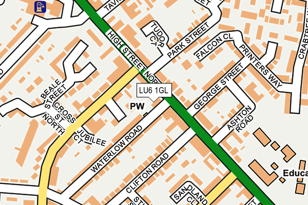 LU6 1GL map - OS OpenMap – Local (Ordnance Survey)