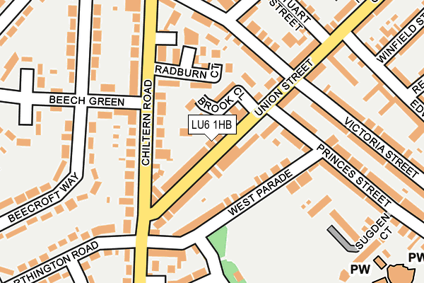 LU6 1HB map - OS OpenMap – Local (Ordnance Survey)