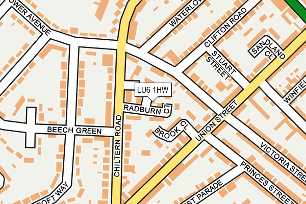 LU6 1HW map - OS OpenMap – Local (Ordnance Survey)