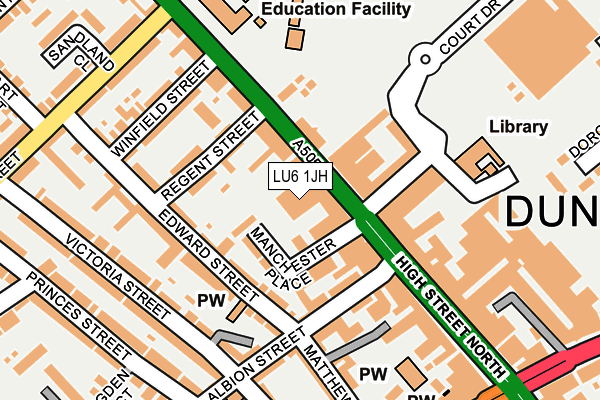 LU6 1JH map - OS OpenMap – Local (Ordnance Survey)