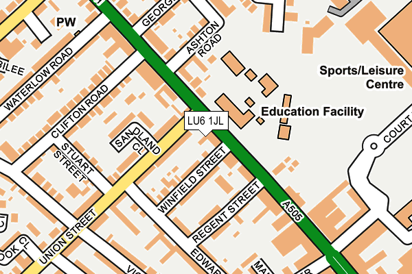 LU6 1JL map - OS OpenMap – Local (Ordnance Survey)