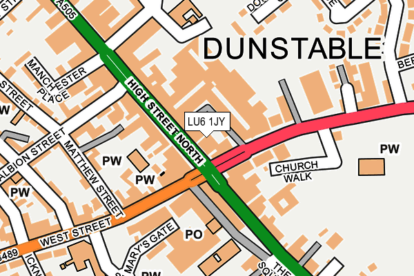 LU6 1JY map - OS OpenMap – Local (Ordnance Survey)