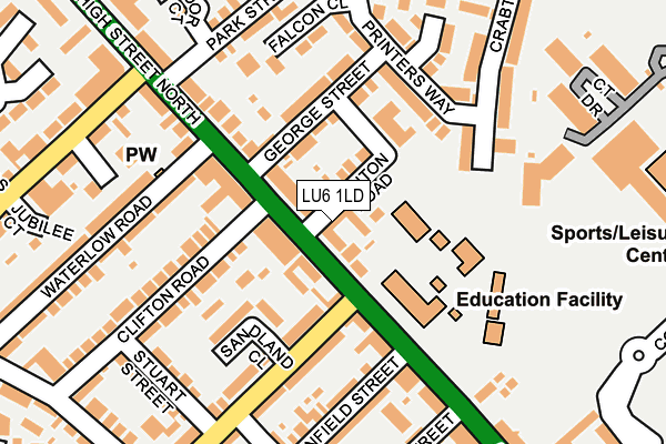 LU6 1LD map - OS OpenMap – Local (Ordnance Survey)