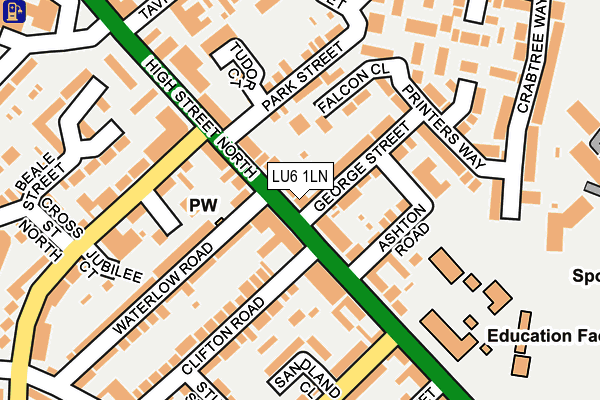 LU6 1LN map - OS OpenMap – Local (Ordnance Survey)