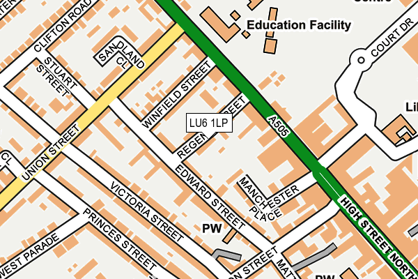 LU6 1LP map - OS OpenMap – Local (Ordnance Survey)