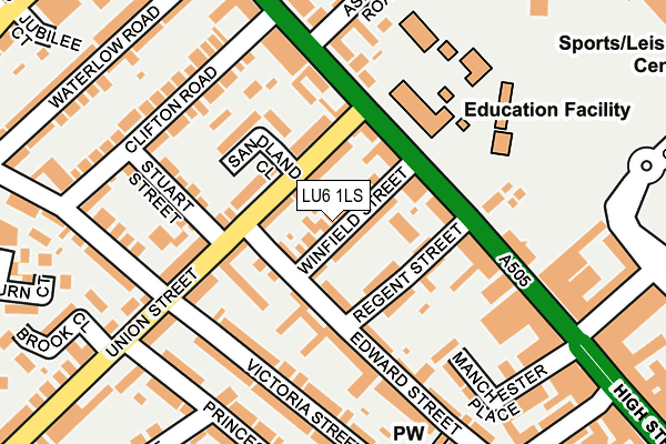 LU6 1LS map - OS OpenMap – Local (Ordnance Survey)