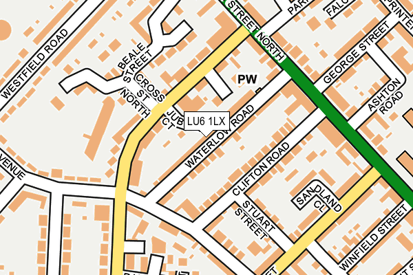 LU6 1LX map - OS OpenMap – Local (Ordnance Survey)