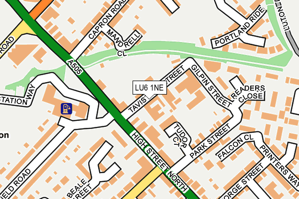 LU6 1NE map - OS OpenMap – Local (Ordnance Survey)