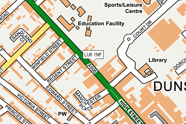 LU6 1NF map - OS OpenMap – Local (Ordnance Survey)