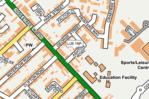 LU6 1NP map - OS OpenMap – Local (Ordnance Survey)