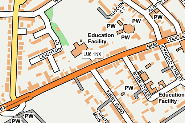 LU6 1NX map - OS OpenMap – Local (Ordnance Survey)