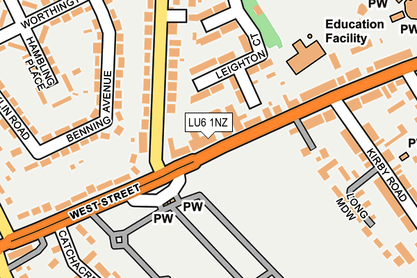 LU6 1NZ map - OS OpenMap – Local (Ordnance Survey)