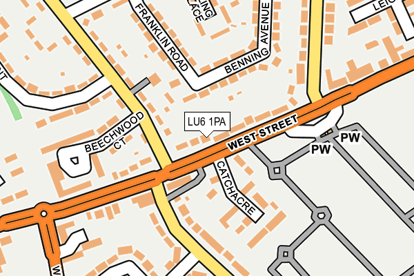 LU6 1PA map - OS OpenMap – Local (Ordnance Survey)