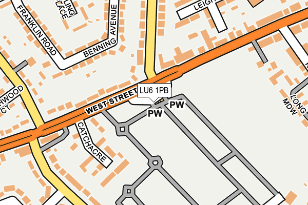 LU6 1PB map - OS OpenMap – Local (Ordnance Survey)