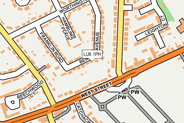 LU6 1PH map - OS OpenMap – Local (Ordnance Survey)