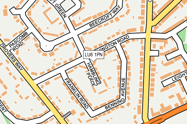 LU6 1PN map - OS OpenMap – Local (Ordnance Survey)