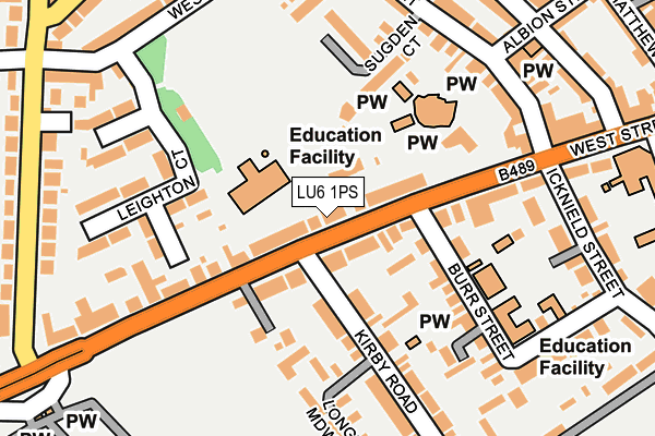 LU6 1PS map - OS OpenMap – Local (Ordnance Survey)