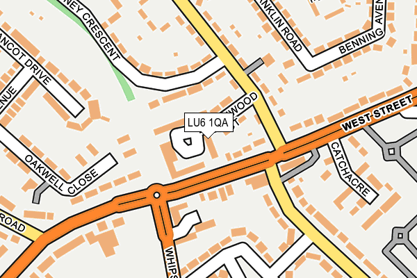 LU6 1QA map - OS OpenMap – Local (Ordnance Survey)