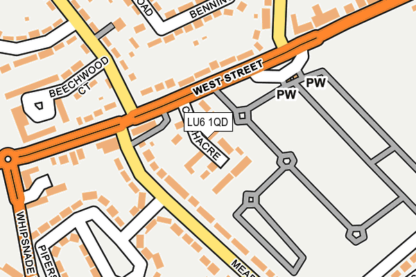 LU6 1QD map - OS OpenMap – Local (Ordnance Survey)