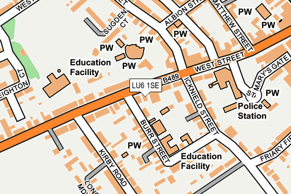 LU6 1SE map - OS OpenMap – Local (Ordnance Survey)
