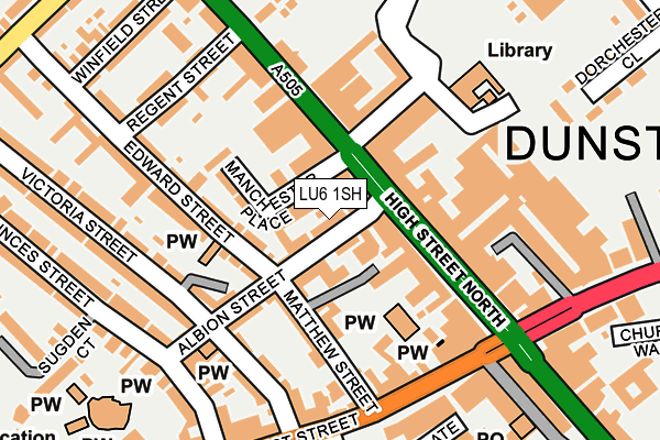 LU6 1SH map - OS OpenMap – Local (Ordnance Survey)