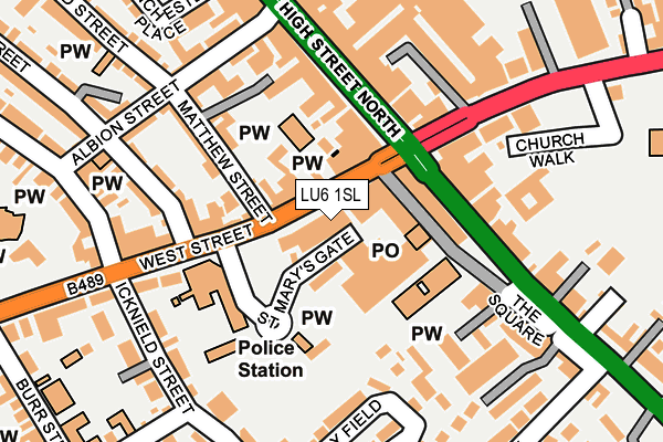 LU6 1SL map - OS OpenMap – Local (Ordnance Survey)