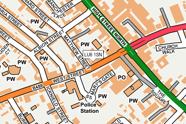 LU6 1SN map - OS OpenMap – Local (Ordnance Survey)