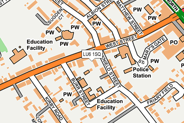 LU6 1SQ map - OS OpenMap – Local (Ordnance Survey)