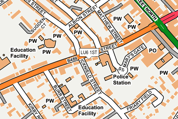 LU6 1ST map - OS OpenMap – Local (Ordnance Survey)