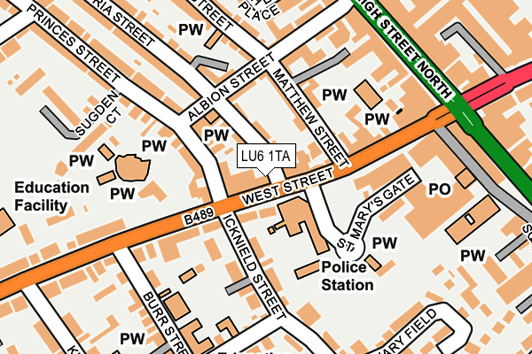 LU6 1TA map - OS OpenMap – Local (Ordnance Survey)